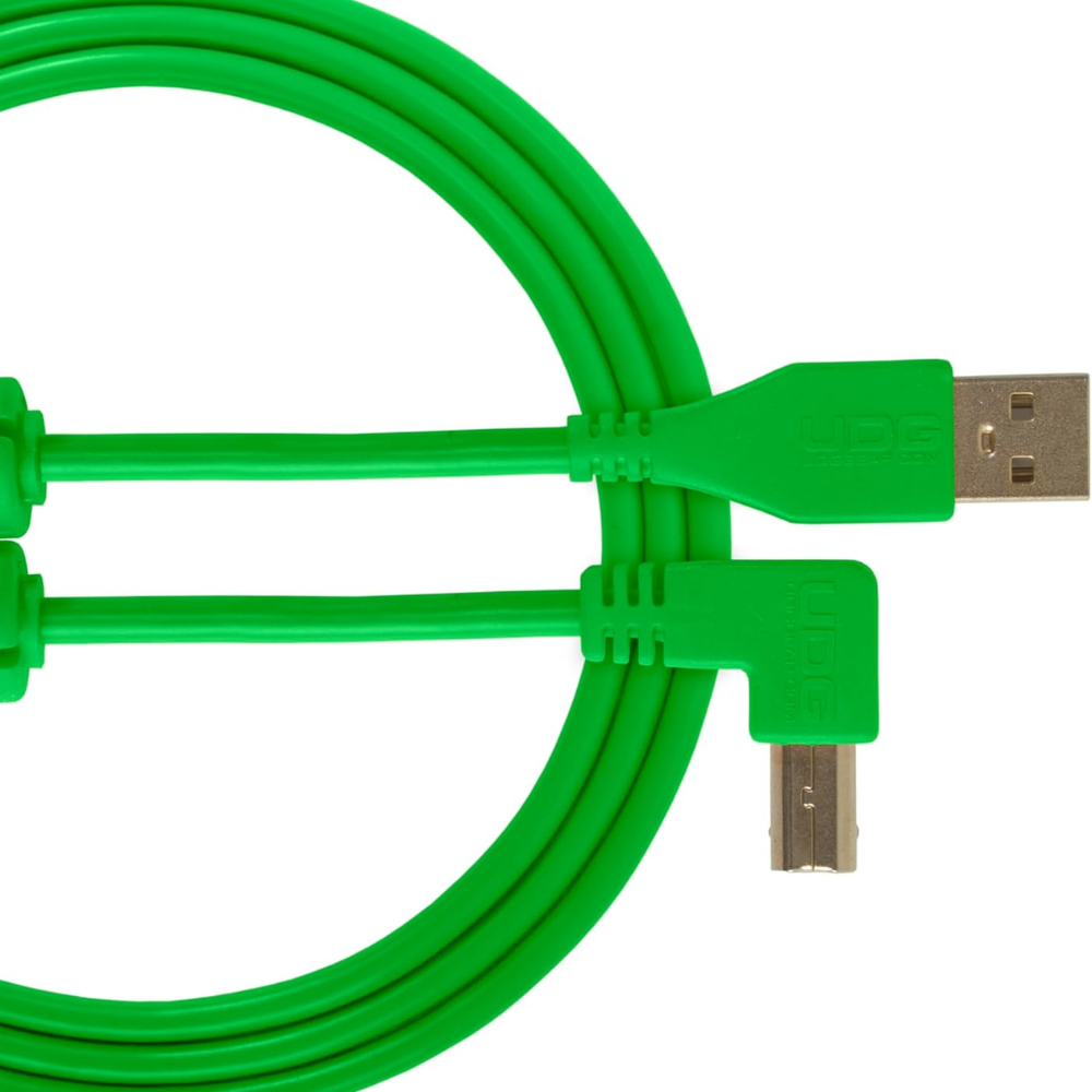 UDG Gear UDG Ultimate Audio Cable USB 2.0 A-B, Green, Angled, 2 m