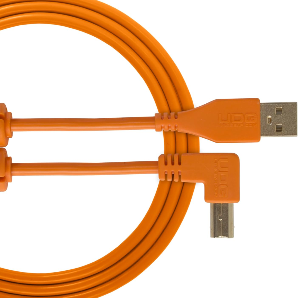 UDG Gear UDG Ultimate Audio Cable USB 2.0 A-B, Orange, Angled, 2 m
