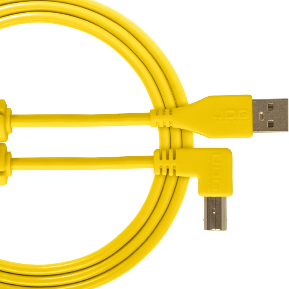 UDG Gear UDG Ultimate Audio Cable USB 2.0 A-B, Yellow, Angled, 2 m