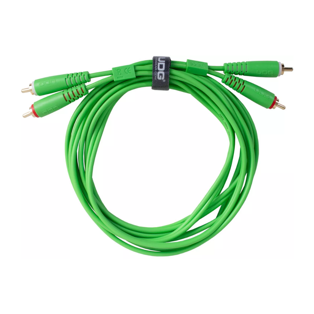 UDG Gear UDG Ultimate Audio Cable Set RCA - RCA, Green, Straight, 1.5 m