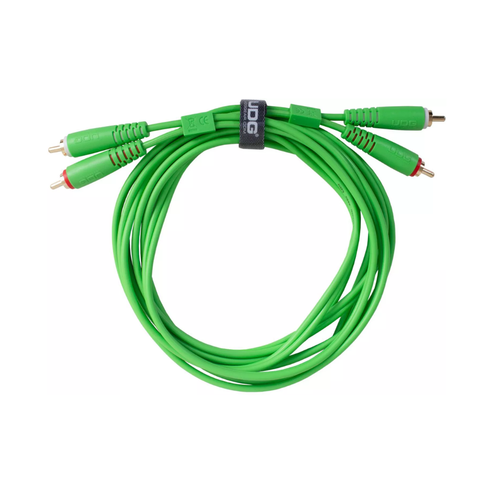 UDG Gear UDG Ultimate Audio Cable Set RCA - RCA, Green, Straight, 3 m