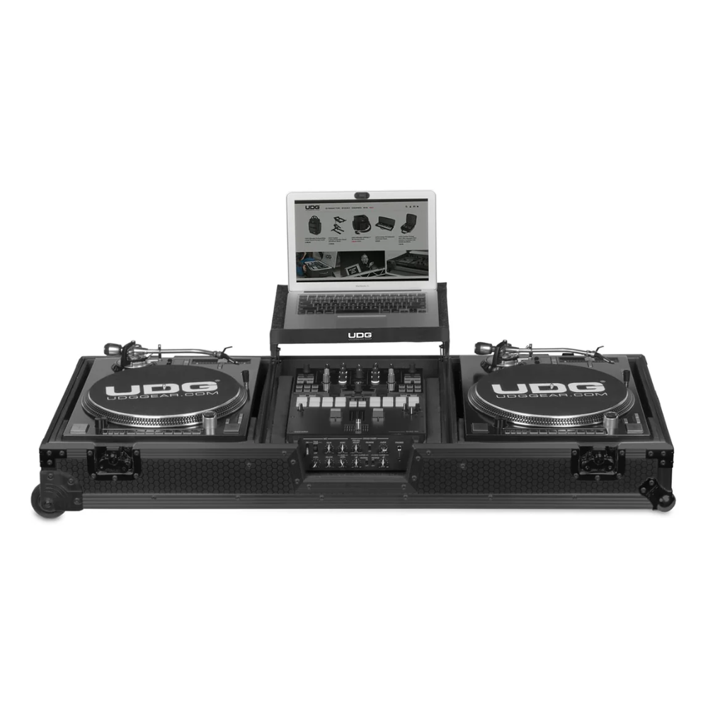 UDG Gear UDG Ultimate Flight Case Set Multi Format Turntable Battle & 10"/12" Mixer Plus (Laptop Shelf + Wheels)