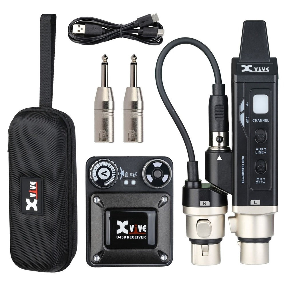 Xvive U45 In-Ear 5.8 GHz Monitor Wireless System Metal Orange Color