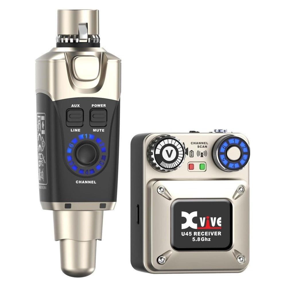Xvive U45 In-Ear 5.8 GHz Monitor Wireless System Metal Black Color