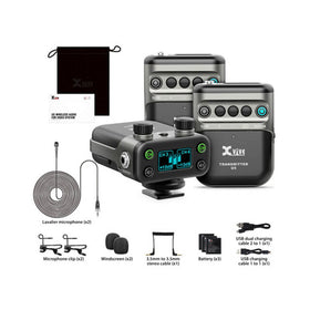 Xvive U5T2 Dual Channel Lavalier Microphone Wireless System for DSLR Cams